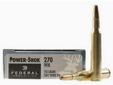 Load number: 270BCaliber: 270 Win.Bullet Weight: 150 Grains, 9.72 GramsPrimer number: 210Classic Centerfire, Power Shok Soft Point Round NoseUsage: Medium GameFederal Power Shok bullets hit hard and expand reliably for effective game-getting performance.