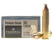 Load number: 30CACaliber: 30 CarbineBullet Weight: 110 Grains, 7.13 GramsPrimer number: 205Classic Centerfire, Power Shok Soft Point Round NoseUsage: Varmints, Predators, Small GameFederal Power Shok bullets hit hard and expand reliably for effective