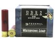 Waterfowl Speed Shok Load, Per 25- Gauge: 12- Length: 3.5"- Shot Weight: 1 3/8"- Shot: 2- Steel- Muzzle Velocity: 1550 fpsSpecs: Caliber: 12GAGauge: 12 Gauge
Manufacturer: Federal Cartridge
Model: WF1332
Condition: New
Price: $15.62
Availability: In
