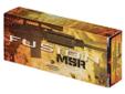 Federal Fusion MSR Ammunition, 308 Winchester, 150Gr Fusion - 20 Rounds. Modern sporting rifles (MSRs) represent the most versatile class of firearms in history, handling everything from tactical to competition, coyotes to elk. Shooters often build these