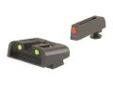 "
Truglo TG131G2 Fiber Optic Set, Handgun Glock 20, 21, 29, 30, 31, 32 and 37
TRUGLO Brite-Site Sight Set Glock 20, 21, 29, 30, 31, 32, 37 Steel Fiber Optic Red Front, Green Rear.
These high contrast fiber optic sights feature a 3 dot pattern with a