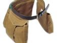 This roomy shooting bag features three expandable pockets sewn onto a 1 inch Bridle Leather belt. Pockets are made of Filson's oil finish Tin Cloth. Made in USA.
Features:
Ã¢âË Water Repellent.
Ã¢âË 1 rear nylon lined pocket with snap flap closure.
Ã¢âË The