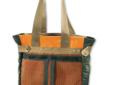 Hunter blaze orange makes this sturdy, practical tote bag stand out. Large front cargo pocket has 2-finger snap closure. Zippered mesh pocket on back. Adjustable side snap tabs over quilted panels. Moleskin-lined interior with 2 stow pockets. Lightweight