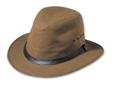 Constructed from rugged Tin Cloth to withstand the harshest of elements. Features water-repellent oil finish treatment, cotton sweatband, leather hatband, side vents, and a 2 1/4" brim. Made in USA.
Features:
Ã¢âË Water Repellent.
Ã¢âË Interior cotton
