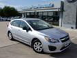 Huffines Kia Subaru of Denton
Call us today 
866-237-7595
2012 Subaru Impreza 2.0i
Finance Available
Â Price: $ 17,491
Â 
Click here to inquire 
866-237-7595 
OR
VISIT OUR SUBARU WEBITE
Â Â  Â Â 
Call us today 
866-237-7595
Features & Options
Power Outlet
Power