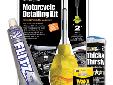 Motorcycle Detailing KitPart #: CY 61501This tool will help you buff hard-to-reach areas in seconds safely and easily. Features: Perfect for polishing bike hardware including plastic tail lights Removes bluing, road film and burn marks from pipes Removes