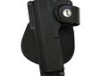Roto Tactical Speed HolsterFits: Glock 17,22,31, Beretta PX4, Ruger 345, Ruger SR9 - Accommodate accessories mounted on frame rails or trigger guards. - Retention provided by leather thumb break and muzzle stud. - Lightweight, reinforced construction. -