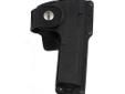 Fobus Holster- Type: Roto Belt- Color: Black- Right HandFeatures:- Up to 2 1/4" Belt- Accommodates accessories mounted on frame rails or trigger guards.- Retention provided by leather thumb break and muzzle stud.- Lightweight, reinforced construction.-