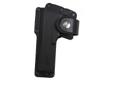 Fobus Holster- Type: Roto Belt- Color: Black- Left HandFeatures:- Up to 2 1/4" Belt- Accommodates accessories mounted on frame rails or trigger guards.- Retention provided by leather thumb break and muzzle stud.- Lightweight, reinforced construction.-