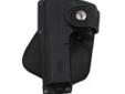 Fobus Holster- Type: Roto Paddle- Color: Black- Left HandFeatures:- Accommodates accessories mounted on frame rails or trigger guards.- ?Retention provided by leather thumb break and muzzle stud.- Lightweight, reinforced construction.- Unique