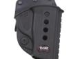 The new E2 series features one-piece holster body construction, and like all FOBUS Holsters, the Evolution, is lightweight and includes steel reinforced rivet attachment and a protective sight channel. The paddle also includes a rubberized insert to