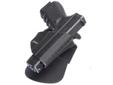 Fobus Holster- Type: Roto Paddle/Roto Belt- Thumb Lever- Right Hand- BlackFeatures:- Top mounted thumb-activated lever action.- Quick access with level two retention.- No need to alter presentation or grip; retention device deactivates during natural draw