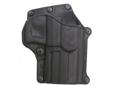 Fobus Holster- Type: Roto Belt- Color: Black- Right HandFeatures:- Up to 1 3/4" belt- Unique Roto-Holster? system rotates 360Â° employing a forward or rearward cant.- Easily adjusts for cross draw, bodyguard, driver, small of the back or strong side
