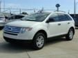 Â .
Â 
2010 Ford Edge
$0
Call 620-412-2253
John North Ford
620-412-2253
3002 W Highway 50,
Emporia, KS 66801
CALL FOR OUR WEEKLY SPECIALS
620-412-2253
Vehicle Price: 0
Mileage: 25610
Engine: Gas V6 3.5L/213
Body Style: Wagon
Transmission: Automatic
Exterior