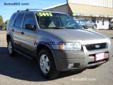 Price: $5495
Make: Ford
Model: ESCAPE--XLT
Year: 2001
Technical details . Make : Ford, Model : ESCAPE XLT, Version : Gl, year : 2001, . Technical features : . Automovil, Color : SANDSTONE, mileage : 119.343 Km., Options : . Fuel : Naphtha ., Greeley.