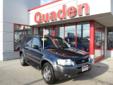 Quaden Motors
W127 East Wisconsin Ave., Okauchee, Wisconsin 53069 -- 877-377-9201
2003 Ford Escape XLT Pre-Owned
877-377-9201
Price: $8,900
No Service Fee's
Click Here to View All Photos (9)
No Service Fee's
Description:
Â 
Very nice, local trade, this