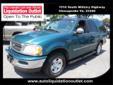 1998 Ford Expedition XLT $3,953
Pre-Owned Car And Truck Liquidation Outlet
1510 S. Military Highway
Chesapeake, VA 23320
(800)876-4139
Retail Price: Call for price
OUR PRICE: $3,953
Stock: BP0348A
VIN: 1FMRU17L9WLA17934
Body Style: SUV
Mileage: 143,171