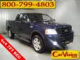 CarVision
Click here for finance approval 
800-799-4803
2007 Ford F-150 FX4
Low mileage
Call For Price
Â 
Contact Internet Sales at: 
800-799-4803 
OR
Contact Dealer Â Â  Click here for finance approval Â Â 
Color:
Blue
Engine:
5.4L V8 EFI 24V
Transmission: