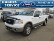 2006 Ford F-150 Lariat $13,490
Hughes Service, Inc.
226 Main ST.
Milladore, WI 54454
(715)457-2114
Retail Price: Call for price
OUR PRICE: $13,490
Stock: NT461B
VIN: 1FTPX14V06NB08362
Body Style: Lariat 4dr SuperCab 4WD Styleside 6.5 ft. SB
Mileage: