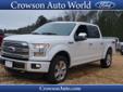 2016 Ford F-150 Platinum $61,105
Crowson Auto World
541 Hwy. 15 North
Louisville, MS 39339
(888)943-7265
Retail Price: Call for price
OUR PRICE: $61,105
Stock: 8534T
VIN: 1FTEW1EF0GFA08534
Body Style: 4x4 Platinum 4dr SuperCrew 5.5 ft. SB
Mileage: 0
