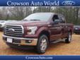 2016 Ford F-150 XLT
Crowson Auto World
541 Hwy. 15 North
Louisville, MS 39339
(888)943-7265
Retail Price: Call for price
OUR PRICE: Call for price
Stock: 6588T
VIN: 1FTEW1EF9GKD36588
Body Style: 4x4 XLT 4dr SuperCrew 5.5 ft. SB
Mileage: 0
Engine: 8