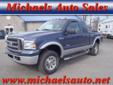 Michaels Auto Sales Inc
Contact Dealer 888-366-8815
2005 Ford F-250 Super Duty XLT
Call For Price
Â 
Contact Dealer 
888-366-8815 
OR
Contact to get more details
Mileage:
117294
Transmission:
Automatic
Drivetrain:
4WD
Engine:
8 Cyl.
Vin:
1FTSX21P25ED10205