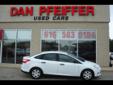 2012 Ford Focus S $12,650
Dan Pfeiffer Used Car Center
8250 Pfeiffer Farms Dr.
Byron Center, MI 49315
(616)583-0184
Retail Price: Call for price
OUR PRICE: $12,650
Stock: Q4417A
VIN: 1FAHP3E26CL330552
Body Style: S 4dr Sedan
Mileage: 40,880
Engine: 4 Cyl.