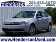 Henderson Used Cars
415 Raleigh Rd., Â  Henderson, NC, US -27636Â  -- 252-438-2886
2010 Ford Focus SEL
Call For Price
Click here for finance approval 
252-438-2886
About Us:
Â 
Â 
Contact Information:
Â 
Vehicle Information:
Â 
Henderson Used Cars
Click to see