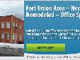 Newly Remodeled, your next office, main floor space, with quick freeway access. Available to you for a limited time. Gary has your answers, call him now.
Fort Union - Office Space - 801 266-6063
Newly Remodeled, your next office, main floor space, with