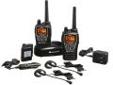 "
Midland Radios GXT2000VP4 FRS/GMRS 2-Way Radios 42 Channel/36 Mile/5W Ear/Mic Lithium Battery, Black
The Midland GXT2000VP4 22-Channel 2-Way Radios are a pair of affordable, versatile radios for outdoor communication. The radios are an ideal choice for