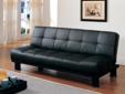 Fruitvale Elegant Lounger Futon Black Bi-Cast Vinyl
Product ID#4791PU
The Fruitvale Collection, offered in a black bi-cast vinyl cover with contrasting baseball stitching converts with little effort into a lounging bed.
Specification
This item includes: