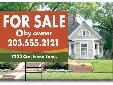 We offer a 24?x18? For sale by Owner corrugated plastic sign for home owners. Get noticed by potential buyers driving by your property. We have a several online templates to choose from.
FSBO Signs
