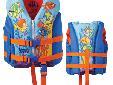 Child Hinged Water Sports VestColor: Fish30-50lbs - Type-IIISegmented hinge points for superior flexabilityBright, colorful graphics for visibility200 denier nylon & 150 denier poly-twill fabricZippered front with waist belts and leg strap to keep vest