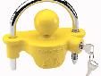 Optic Coupler LockUniversal trailer coupler lock, durable cast body, will fit most 1-7/8" and 2-5/16" couplers. Yellow body increases visibility
Manufacturer: Fulton Performance
Model: 63226
Condition: New
Price: $13.70
Availability: In Stock
Source: