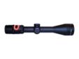 2.5-10x56 30mm tube AccuPoint BAC Riflescope with red triangle reticle.Features:Multi-layer coated lensesScope body crafted of aircraft quality, hard anodized aluminumMatte black finishWater-resistant and nitrogen filledManual brightness adjustment