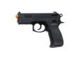 CZ 75D CO2 Blowback - Powered by a 12g CO2 cartridge this model is a modern tactical airsoft pistol with a metal slide and Blowback action. Features a rubber grip for better control, protective magazine base and a lower rail for any rail-mounted
