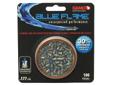 Blue Flame Airgun PelletSpecially formulated blue polymer tip causes rapid expansion in the ultra light, 5.4 grain PBA pellet. Velocity is enhanced an additional 5% over standard lead ammo.- Caliber: .177 (4.5 mm) - Pellet Weight (grain): 5.40