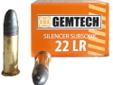Gemtech Subsonic Ammunition, 22 LR, 42 Grain Round Nose - 50 Rounds. After years of recommending various brands and types of ammunition, Gemtech has decided to do things right and create their own optimized round for suppressor useage. Putting together a