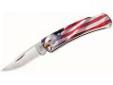 "
Buck Knives 525AMS Gent American Flag/Eagle
Classic, American Icon. With a classic lockback design and American Eagle and flag overlay, this knife will be a classic for any collection.
Made in the USA
Specifications:
- Blade Length: 1 7/8""(4.8 cm)
-