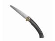 This six-inch dual-edge folding saw has both fine and coarse edge teeth that make it perfect for work on bones, antlers and wood alike. its comfortable, soft rubberized handle wraps around a rigid stainless steel liner to provide strength and a secure
