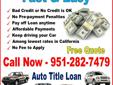 Click to Call Now - 951-282-7479
Fresno Auto Car Title Loans
A Car title loan or pink slip loan is a personal loan that is secured by the equity in the borrower's vehicle. The loan amount is based upon the vehicle's value instead of the borrower's credit