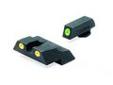 Mako Group ML10226Y Glock - Tru-Dot Sights G26 & 27 Green/Yellow Fixed Set
Glock - TD G26 * 27 Green/Yellow Fxd Set
Specifications:
- Unequaled Low Light Performance
- Brightest Night Sights Available Today
- Used by Military & Law Enforcement
- Green