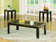 Gray Marble Looking 3Pc. Table Group
Product ID#700375
Description:
Gray marble looking3 packtable group, black finish on the legs and apron.
Size:
3PC Occasional Group
End Table:18"l x 16"w x 19"h
Coffee Table:44"l x 22"w x 15"h
PLEASE VISIT US AT
