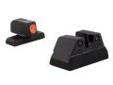 "
Trijicon HK106O H&K HD Night Sight Set USP, Orange Front
H&K USP HD Night Sight Set - Orange Front Outline
The HD Night Sights were specifically created to address the needs of tactical shooters. The three dot green tritium night sight set's front sight