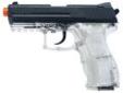 "
Umarex USA 2273013 H&K Replica Soft Air P30, Spring w/MS, 15 Round - Clear
The HK P30 spring Airsoft gun with a metal slide is an authentic H&K replica. It has a built-in hop-up system for longer times in between reloading and an extended life trigger