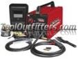 "
Lincoln Electric Welders K2185-1 LEWK2185-1 Handy Migâ¢ Welder
Features and Benefits
35-88 amps output; welds up to 1/8 in. mild steel
Welds both MIG (shielding gas sold separately) and flux-cored
Plugs into household 115V, 20 amp outlet
Cold contactor