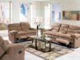 Harmon Reclining Sofa Set
The Harmon motion collection includes built-in reclining features that promote complete relaxation for you and your guests. Plush, padded microfiber in an easy-care brown wraps each piece. Pillow-style armrests top either end for