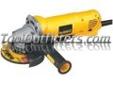 "
Dewalt Tools D28402 DWTD28402 Heavy-Duty 4-1/2"" Small Angle Grinder
Features and Benefits:
10.0 Amp AC/DC 11,000 RPM motor designed for faster material removal and higher overload protection
Dust Ejection System provides durability by ejecting dust
