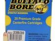 Buffalo Bore Ammunition 23B/20 Heavy 40 S&W +P 180 Gr JHP (Per 20)
Buffalo Bore Ammunition
- Caliber: Heavy .40 Smith & Wesson +P Ammo
- Grain: 180
- Bullet type: Jacketed Hollow Point
- Muzzle Velocity: 1100 fps
- Sold per 20 RoundsPrice: $22.48
Source: