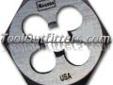 "
Hanson 8461 HAN8461 High Carbon Steel Hexagon 1-13/16"" Across Flat Die 7/8""-9 NC
Features and Benefits:
Advanced die geometry: Allows for faster cutting with longer life
Material types: High carbon steel for cutting of external threads by hand - High